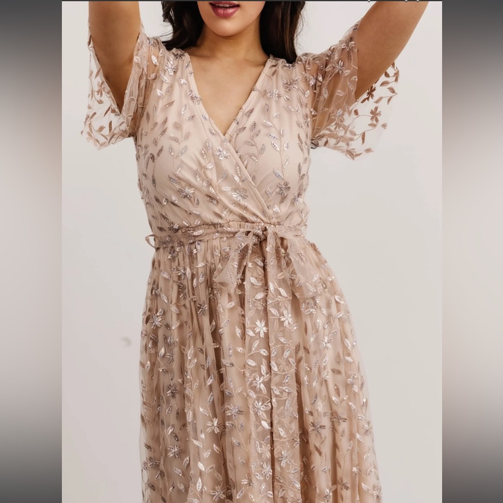 Baltic Born Marseille Embossed Maxi Dress
- Champagne Sequin